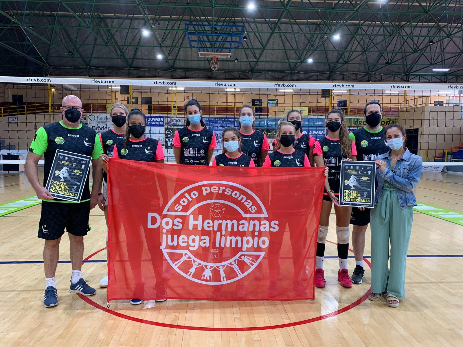 Una imagen de la presentación del Cajasol Vóley.