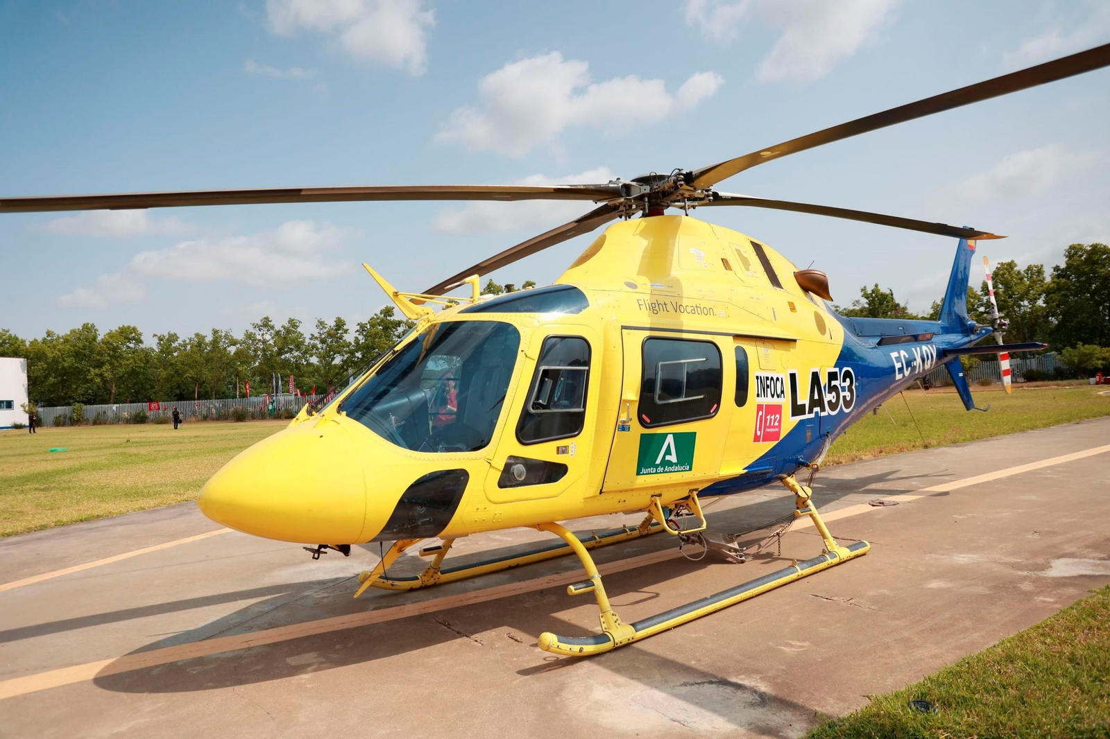 Helicóptero perteneciente a la Agencia de Emergencias de Andalucía.