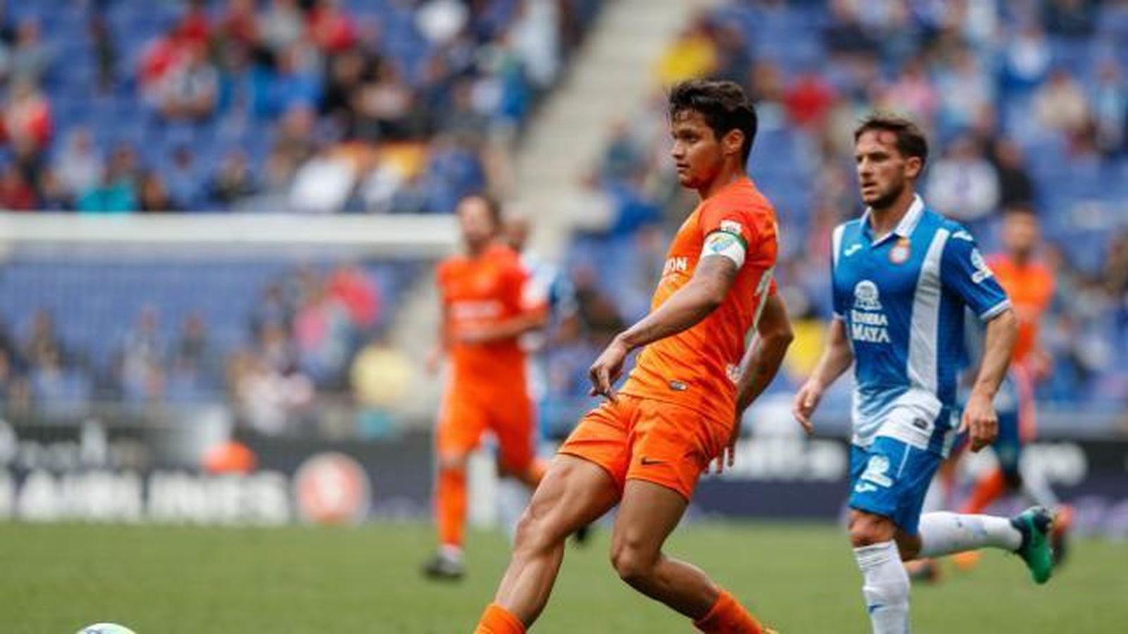 Roberto Rosales, en el partido entre Espanyol y Málaga.