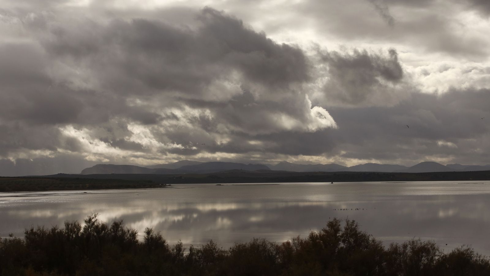 Laguna de Fuente de Piedra tras las últimas lluvias.