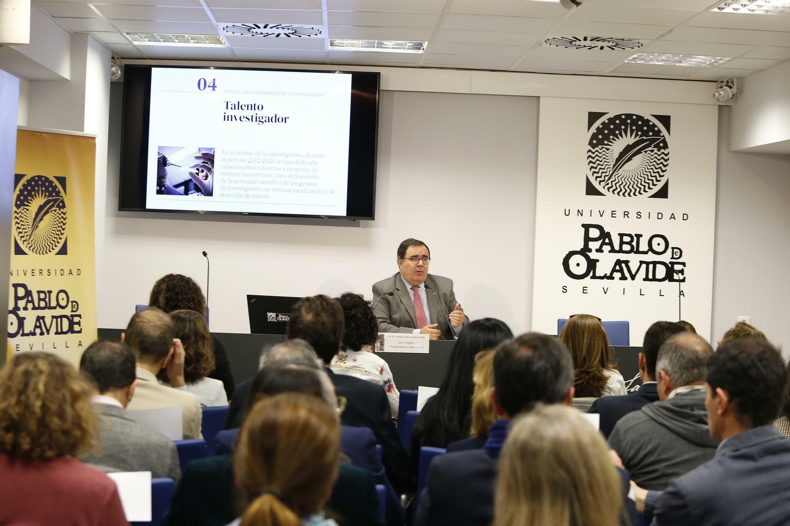 Vicente Guzmán, rector de la UPO, este miércoles
