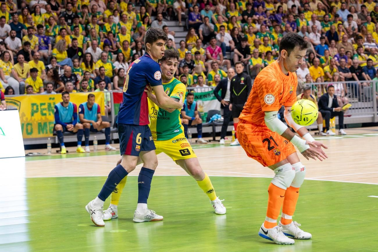 El triunfo del Barça ante el Jaén FS en el Olivo Arena