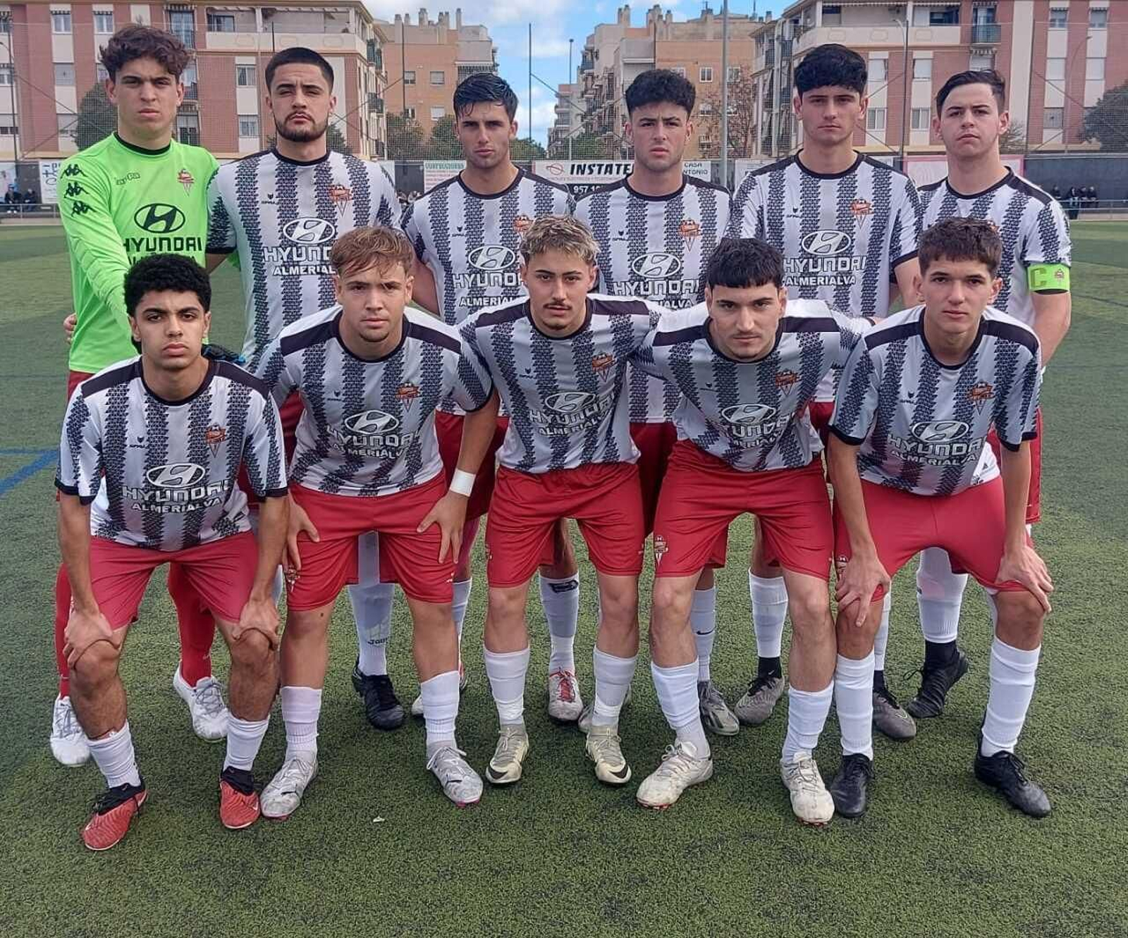 Once del conjunto almeriense en un encuentro disputado esta temporada.