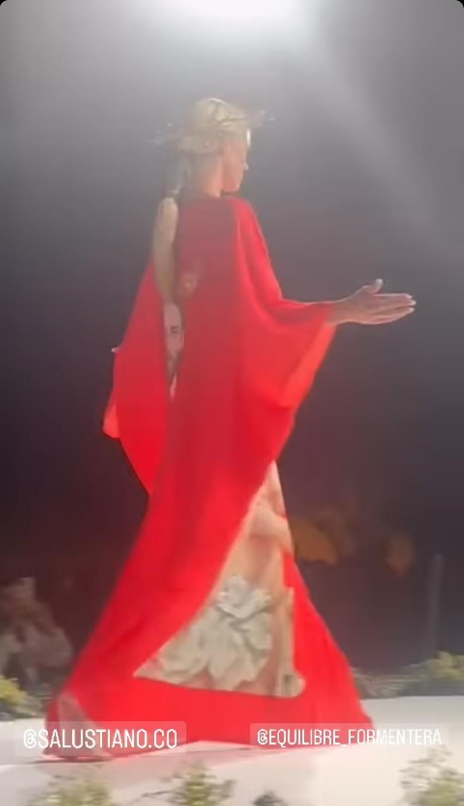 La modelo en un momento de la pasarela