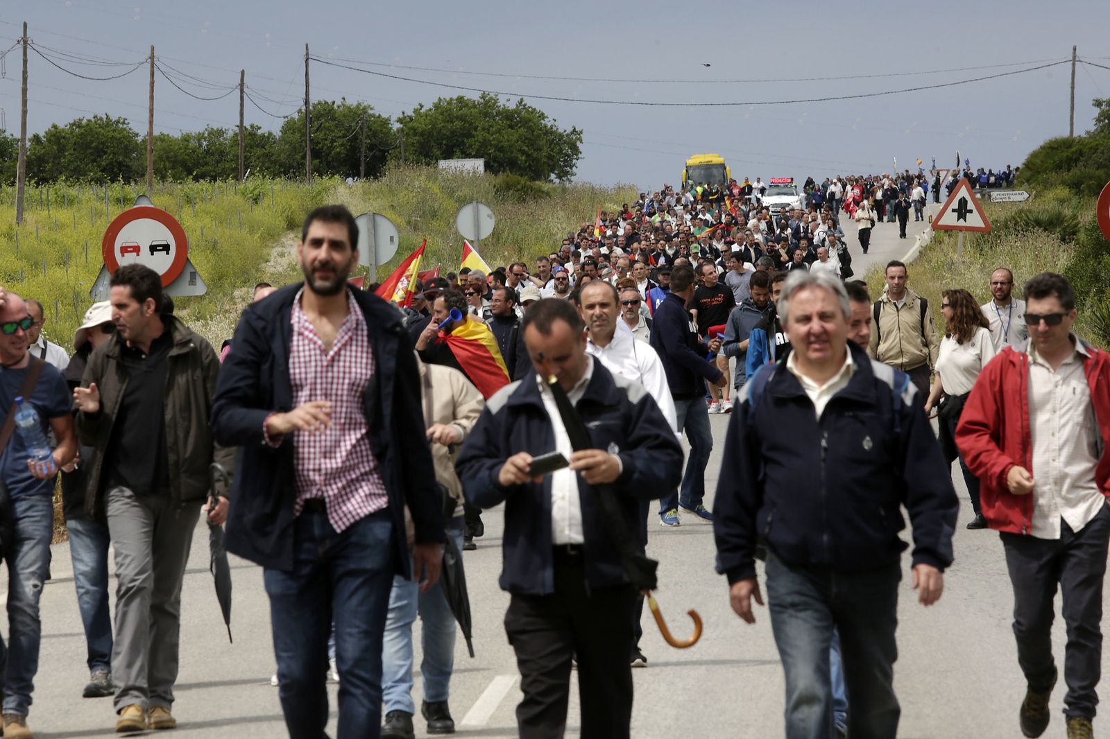 Las imágenes de las protestas de los funcionarios de prisiones