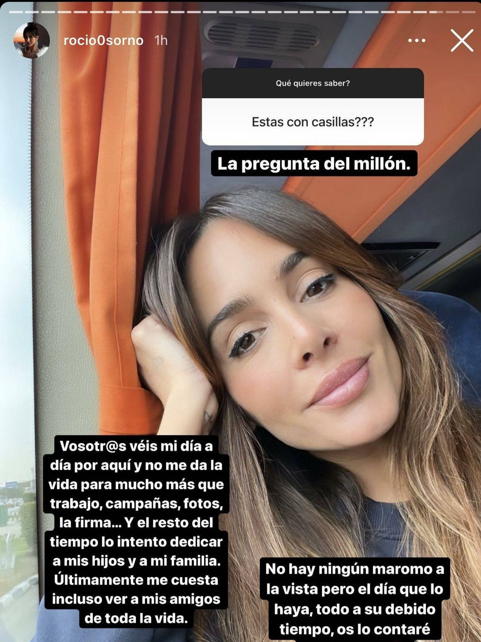 El post de Rocío Osorno en instagram