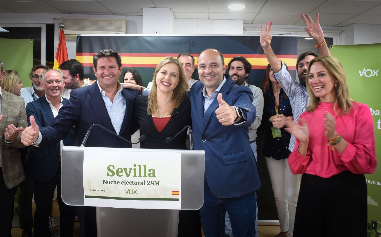 Las imágenes de Cristina Peláez, en la sede de VOX