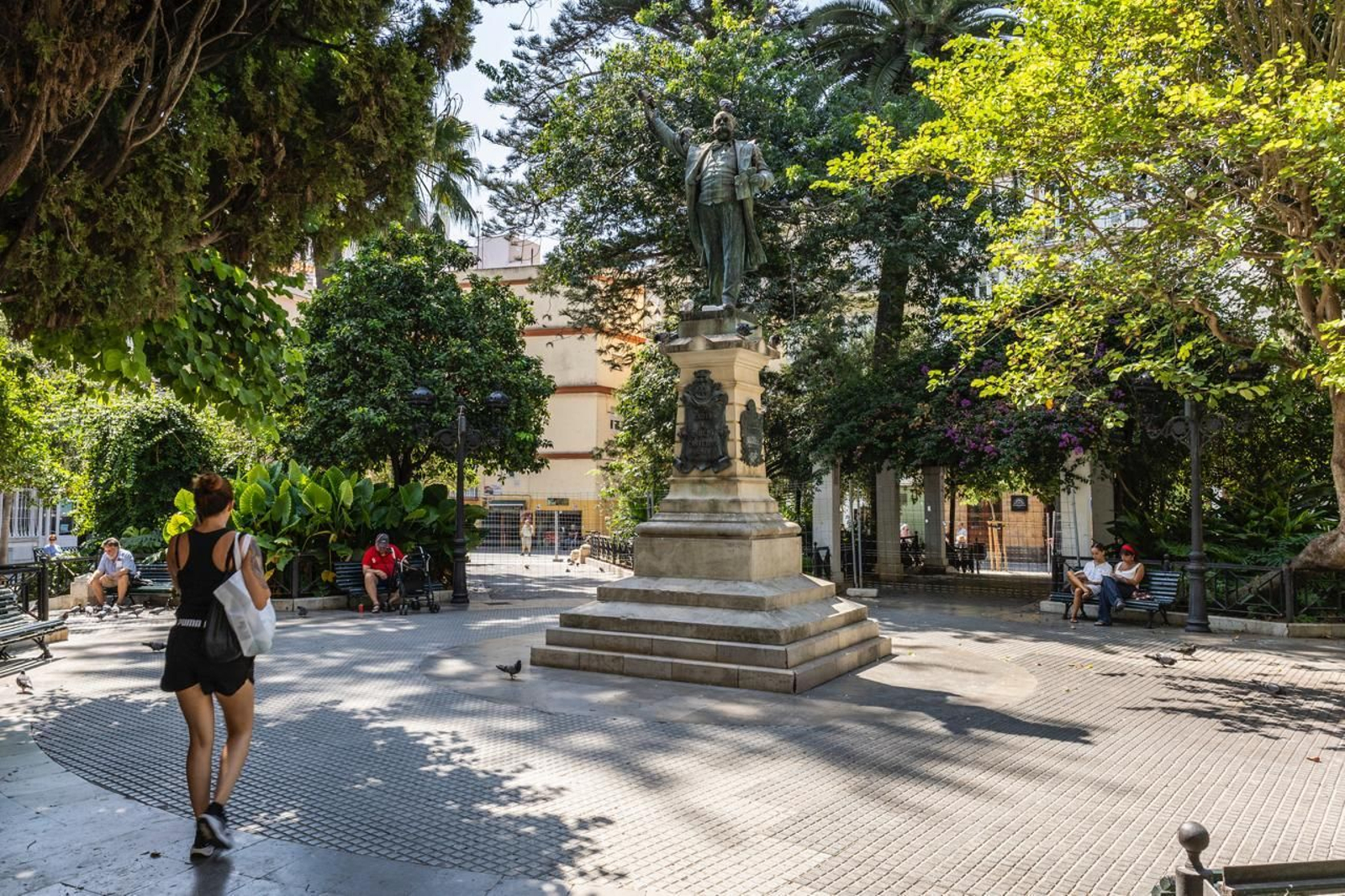 Zona central de la Plaza de Candelaria donde se reúnen las personas implicadas en broncas y peleas.