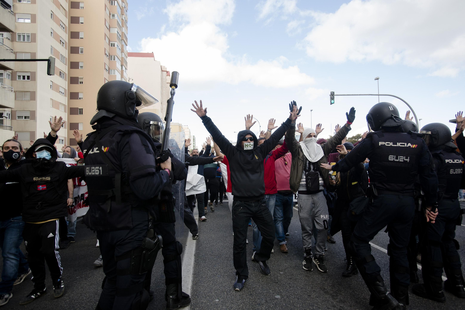 Imágenes de la manifestación por la huelga del metal