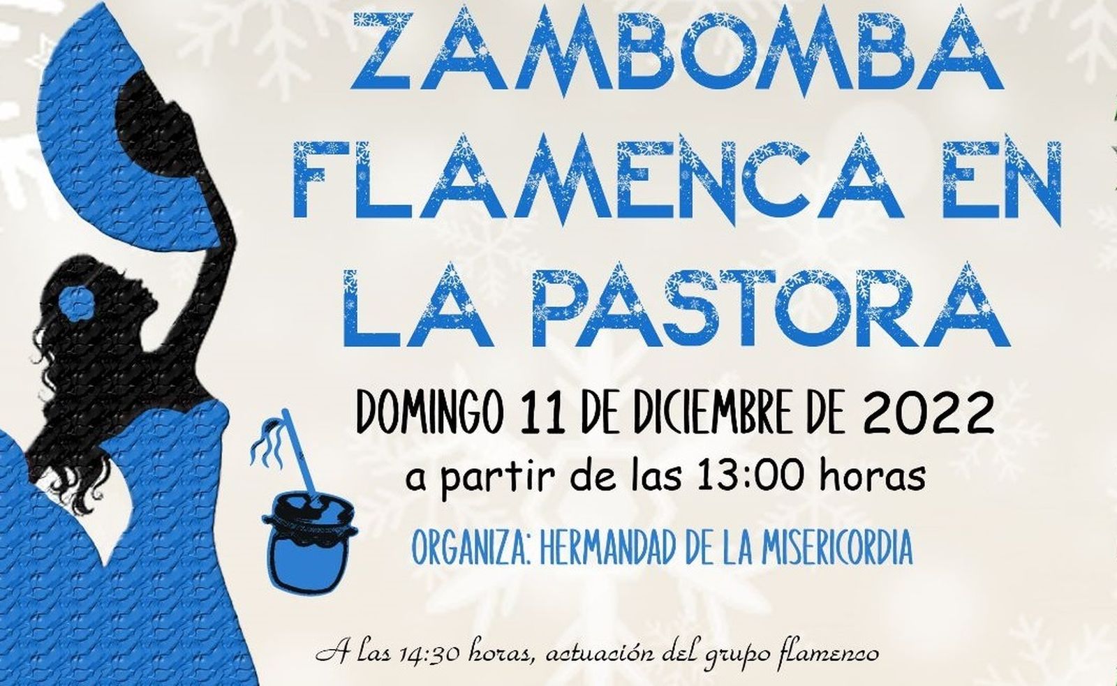 Cartel de la zambomba flamenca de la hermandad de Misericordia de San Fernando.