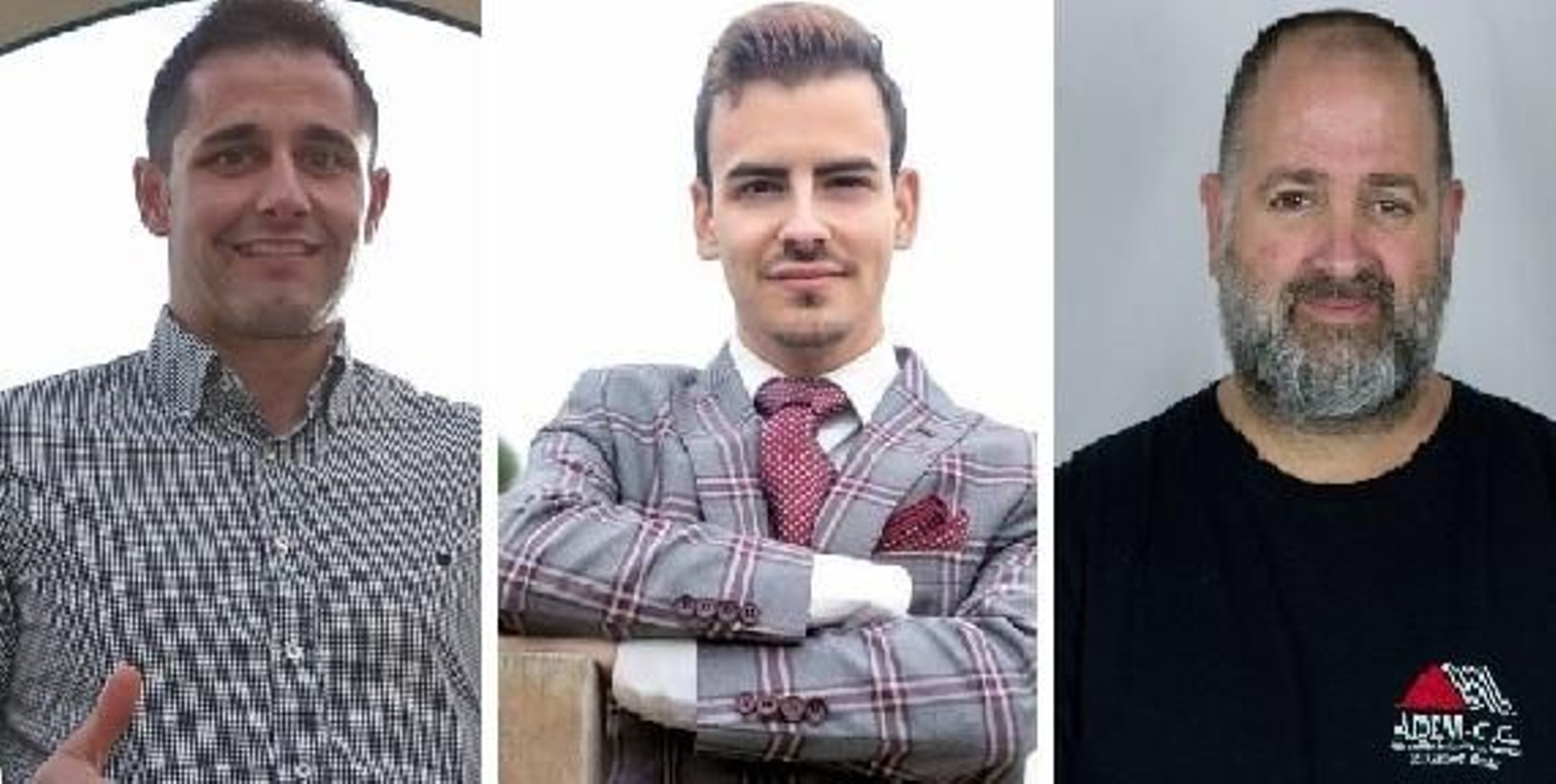 Javier Fernández, Cristóbal Tapia y Javier Cózar.