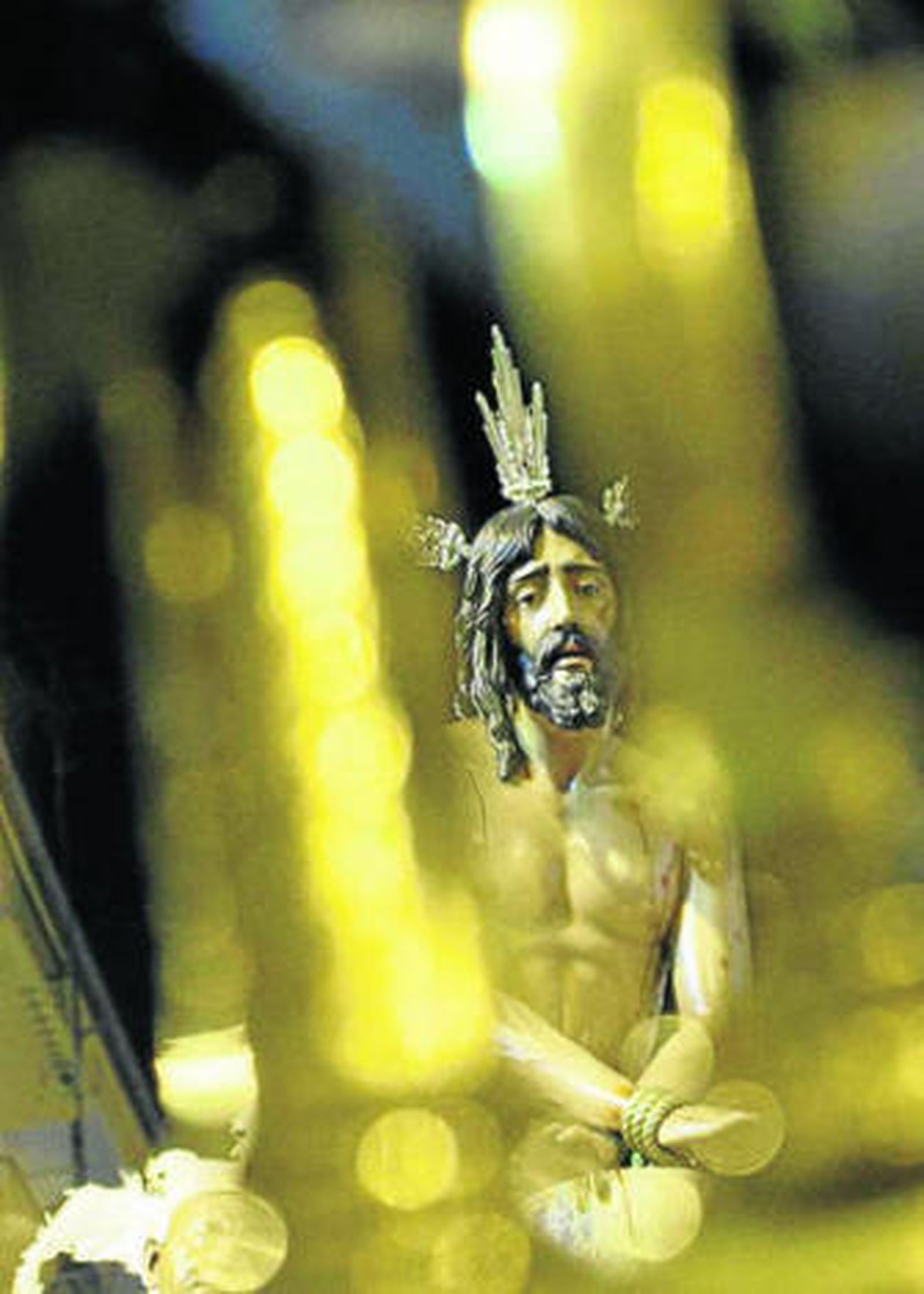 El Señor de la Columna de Ronda, en la procesión.