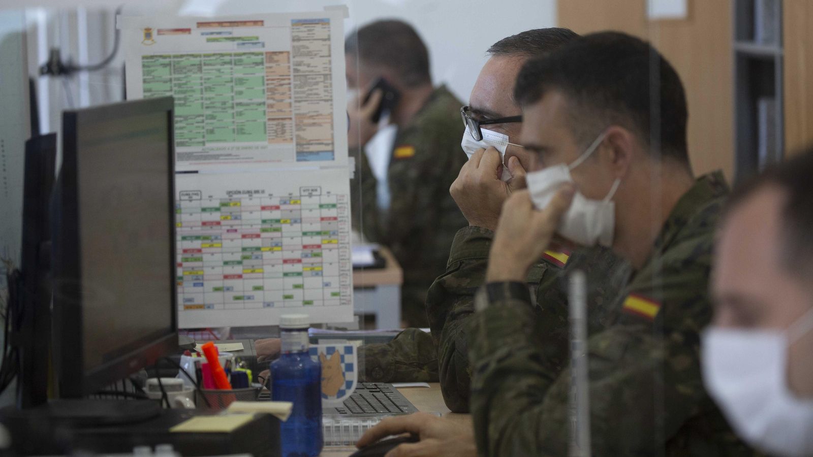 Algunos de los militares encargados de la operación Baluarte.
