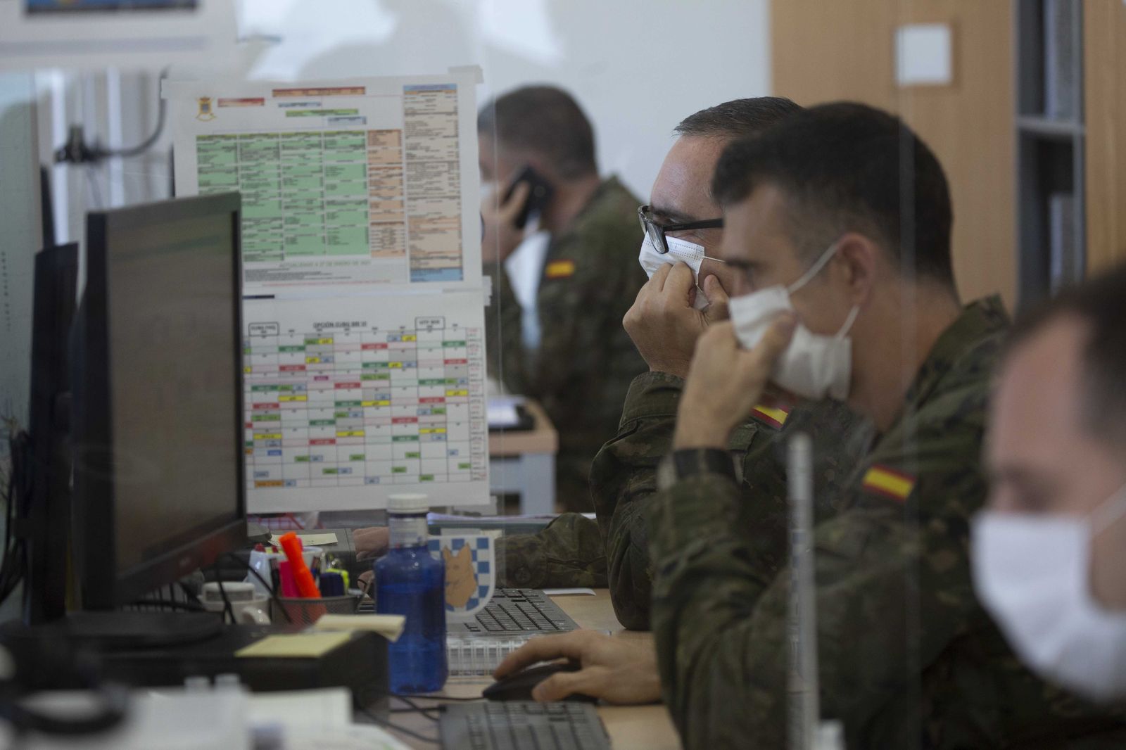 Algunos de los militares encargados de la operación Baluarte.