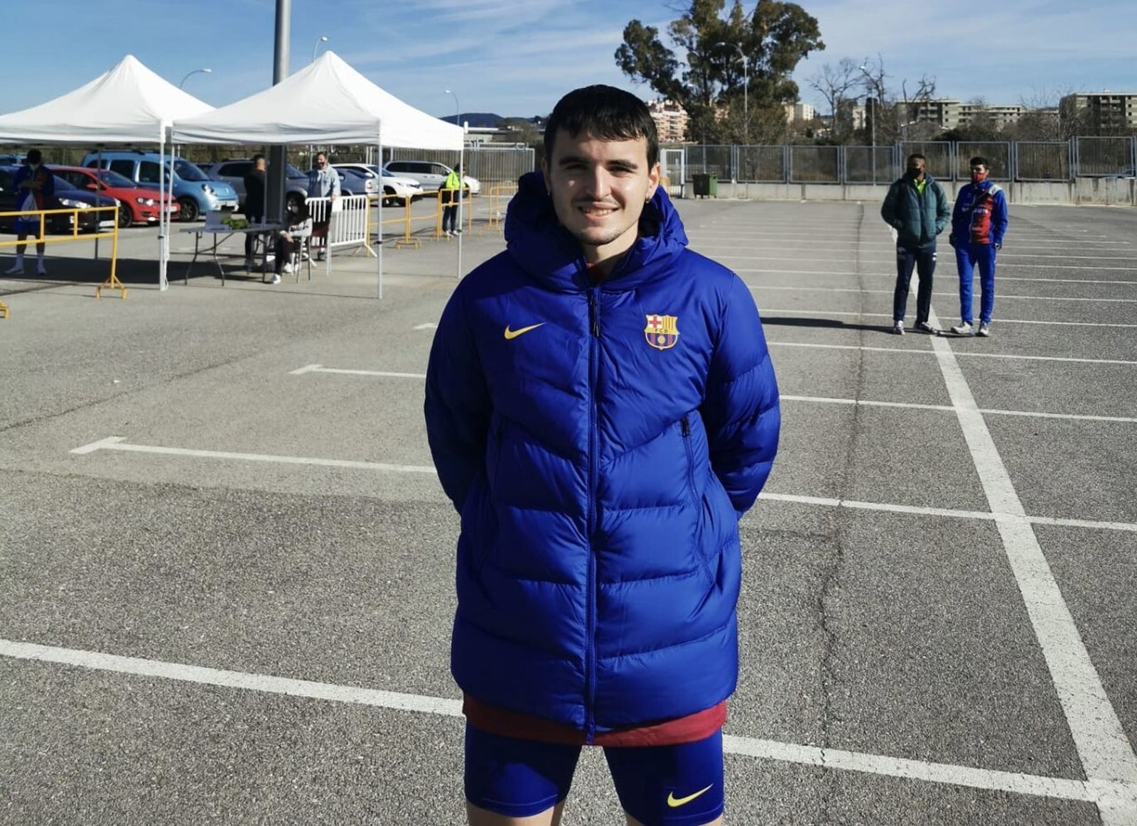 El algecireño Pablo Montalvo, con la indumentaria del FC Barcelona