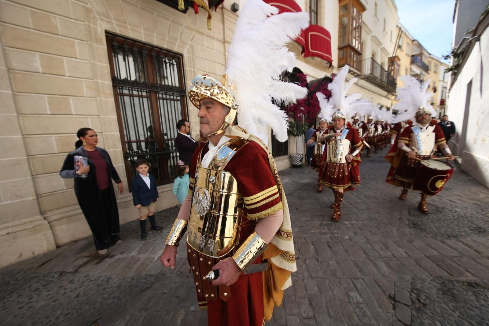 La guardia romana del Señor del Consuelo de la hermandad del Transporte