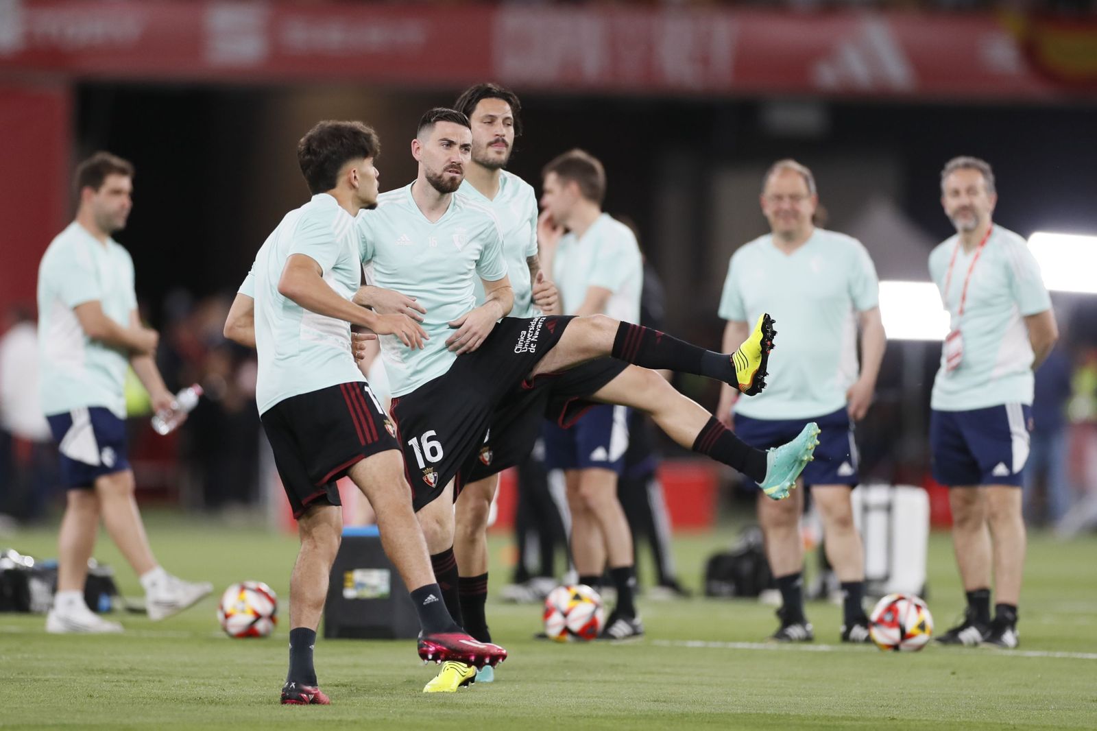 Calentamiento de Osasuna