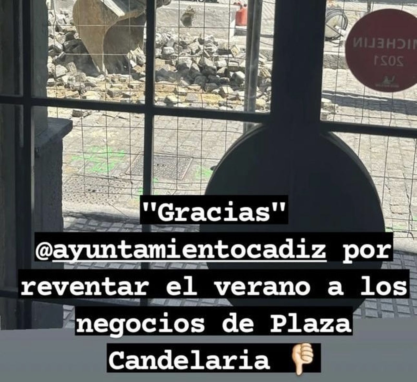 Mensaje del Sonámbulo sobre las obras en Candelaria