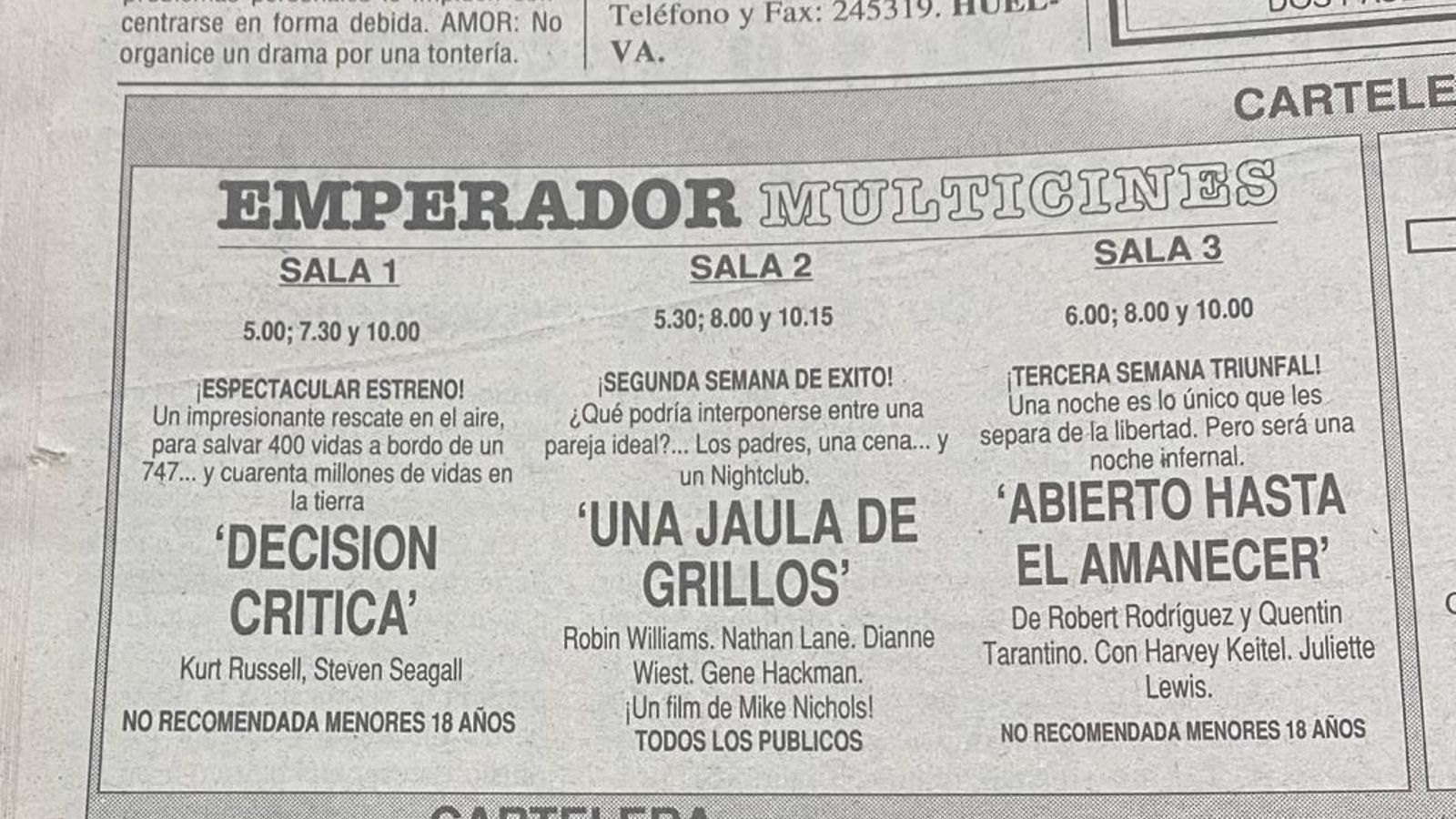 Cartelera cine Emperador Cartelera cine Emperador
