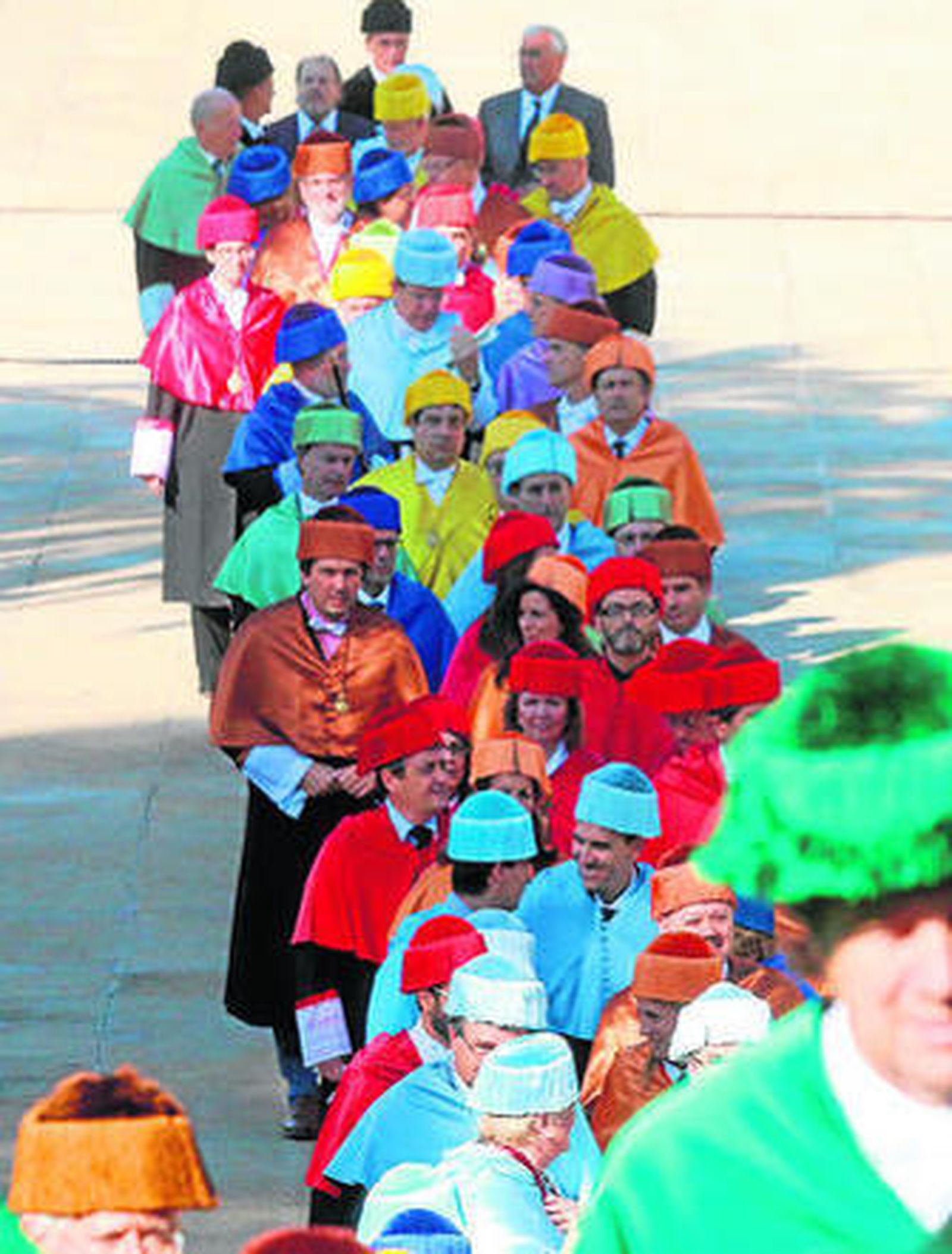 Doctores de la UCO en la inauguración del curso, el miércoles.