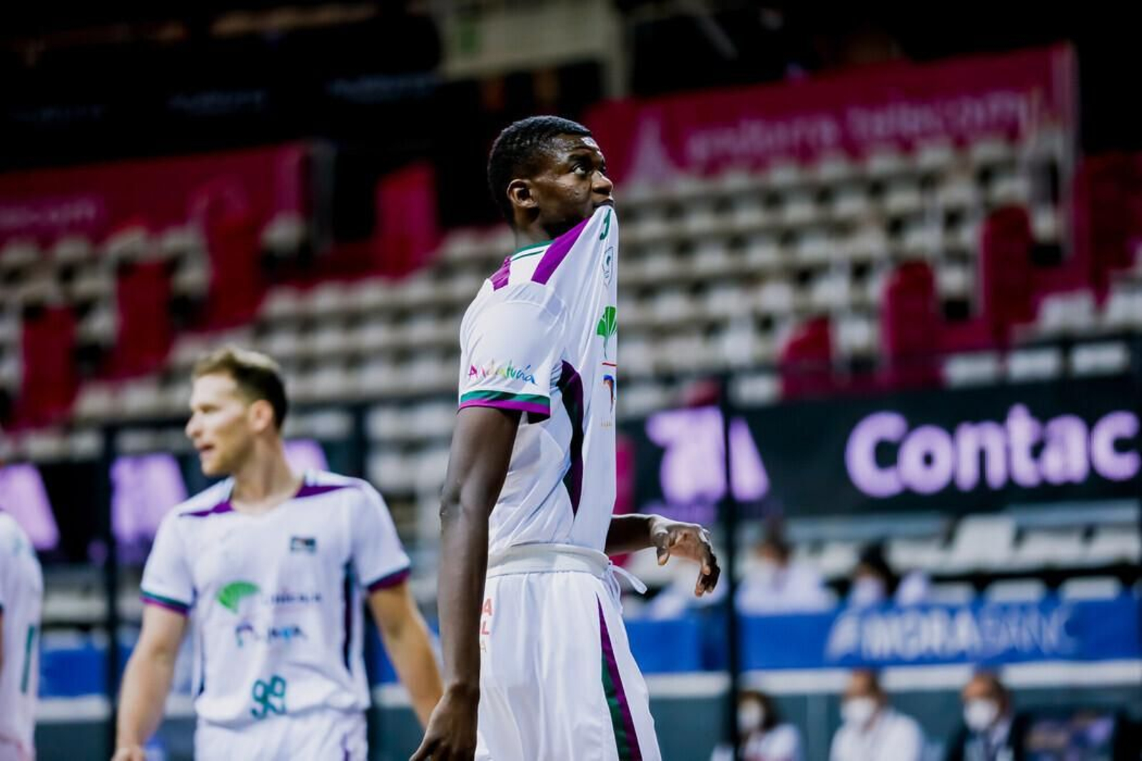 Yannick Nzosa, durante el partido en Andorra.