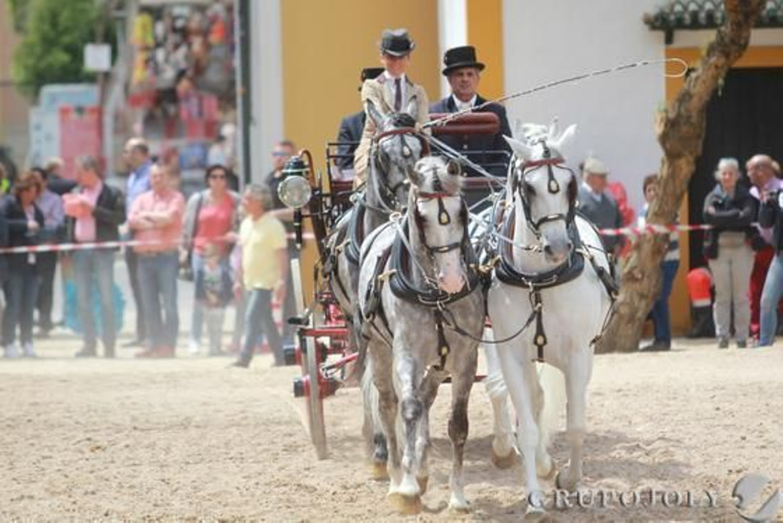 La modalidad de cuatro caballos a la calesera y a la inglesa volvió a ser la más aplaudida del concurso de enganches, que hoy entregará los premios a partir de las 12 en Sementales. 

Foto: Jose Contreras