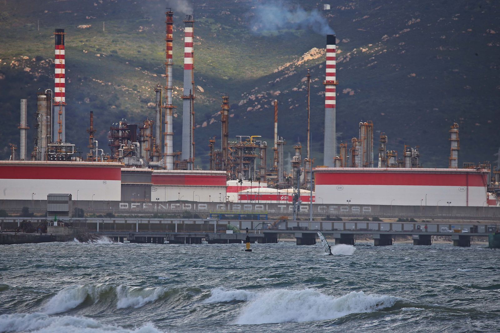 Fotos del temporal en la Bahía de Algeciras