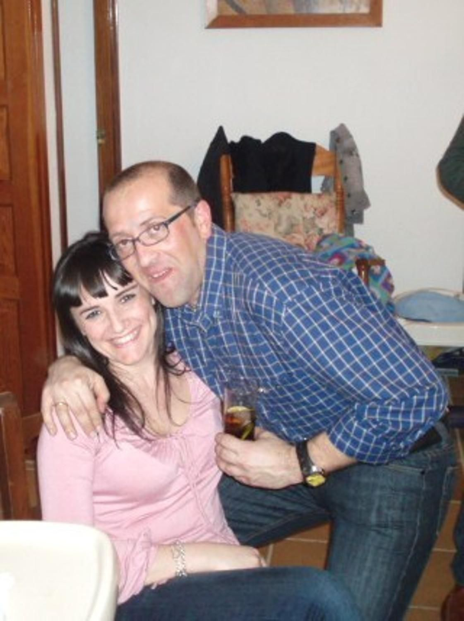 Marianela Olmedo con su marido, Miguel Ángel Domínguez.