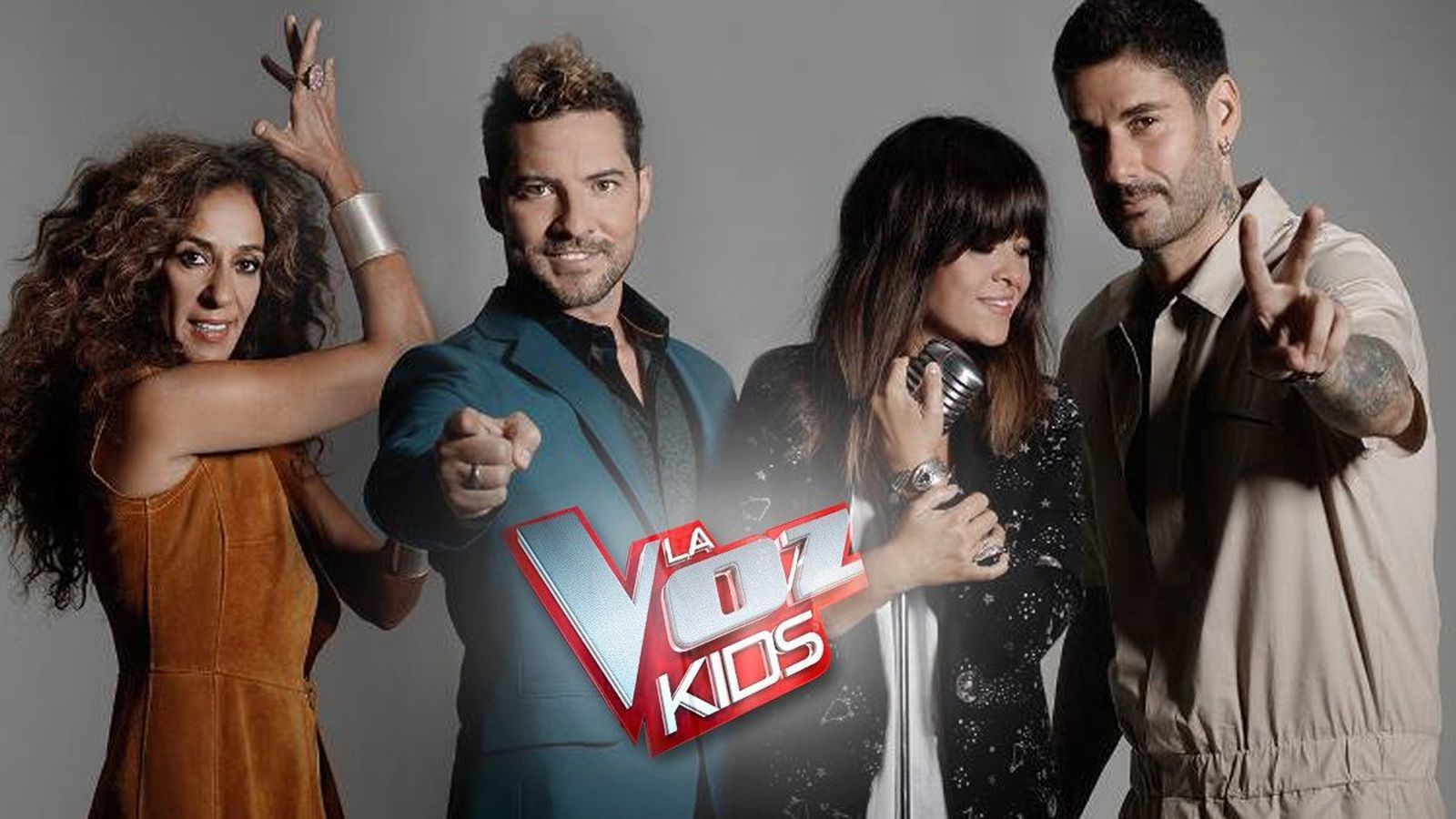 Los cuatro 'coaches' que tendrá 'La Voz Kids': de i. a dcha. Rosario, Bisbal, Vanesa Martín y Melendi.