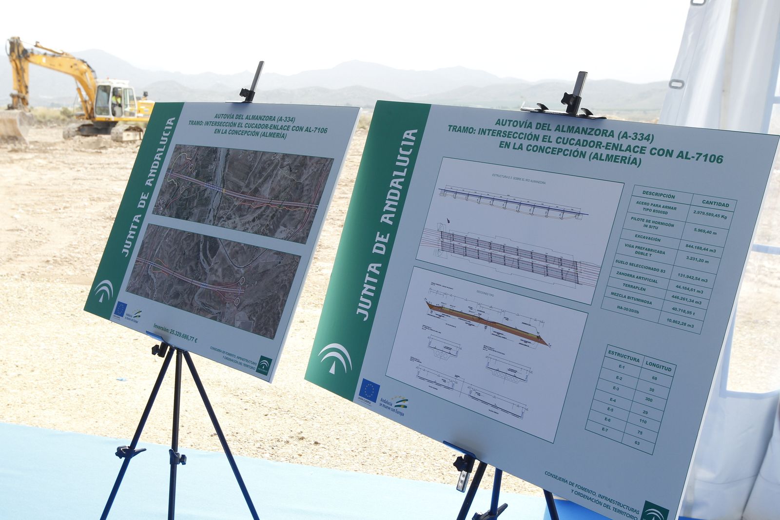 Fotogalería colocación primera piedra cuarto tramo Autovía del Almanzora
