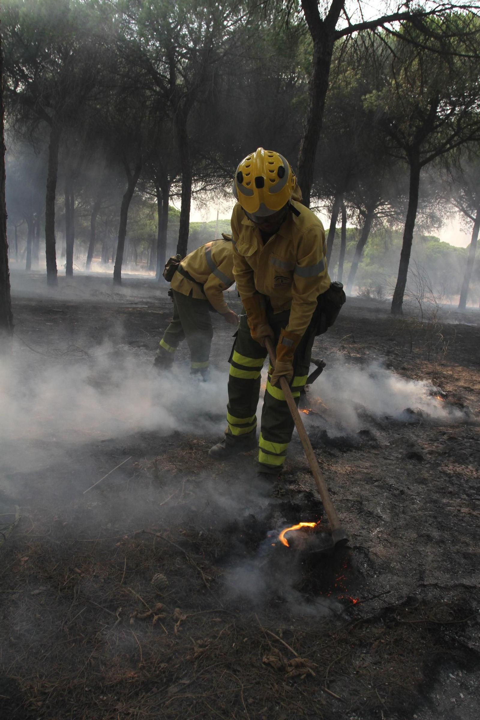 Las imágenes del incendio en Moguer y Mazagón