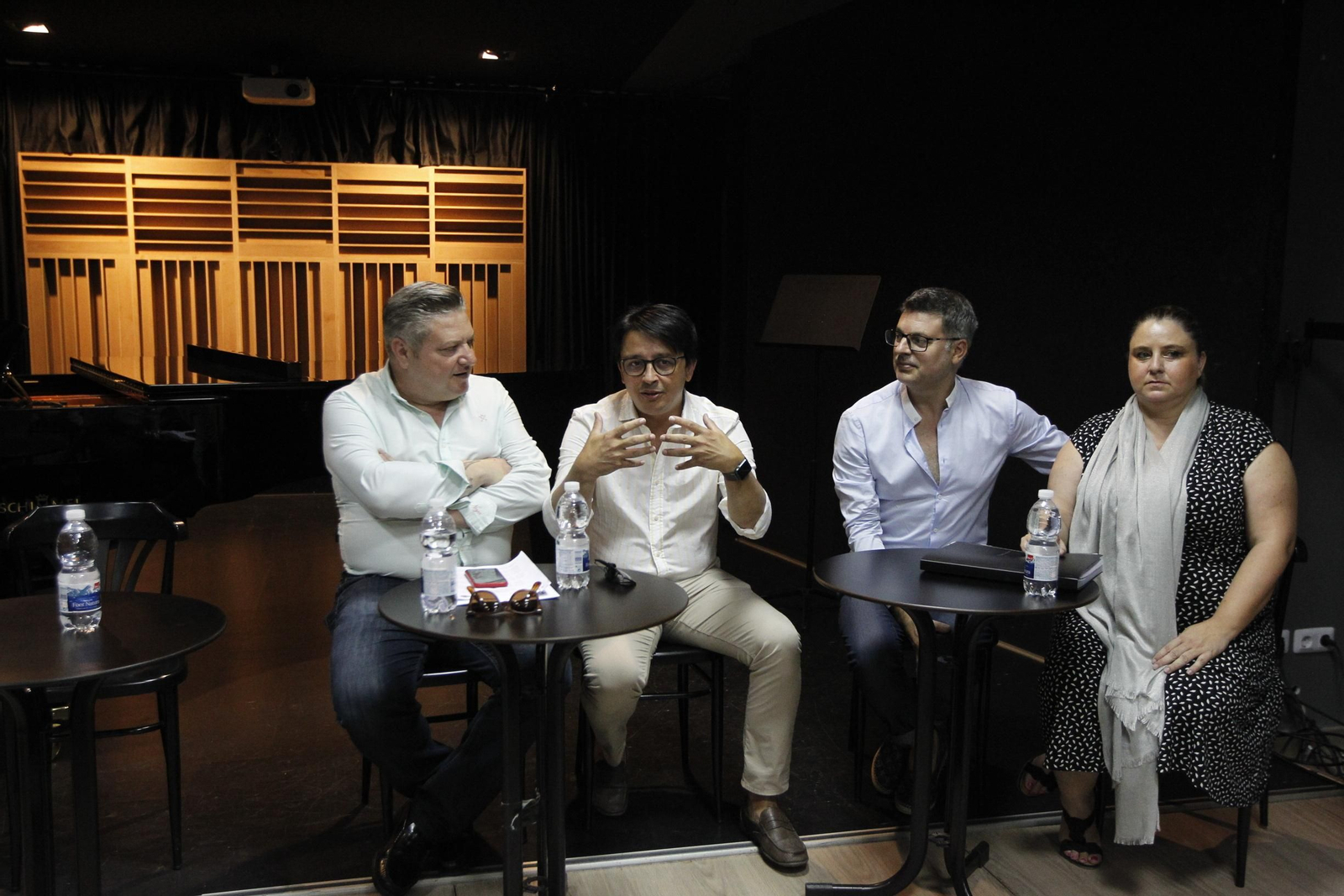 Diego Cruz, Manuel Guzmán, David Menéndez y Desirée Manzano, ayer en Clasijazz.