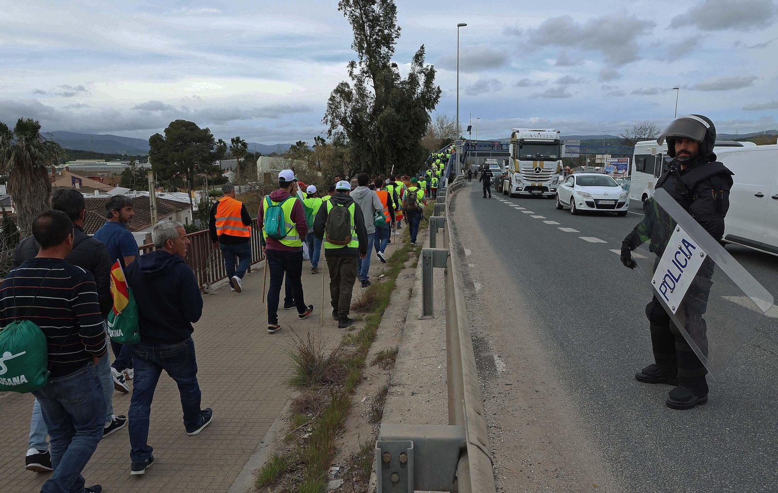 Imágenes de las protestas de los agricultores en Algeciras
