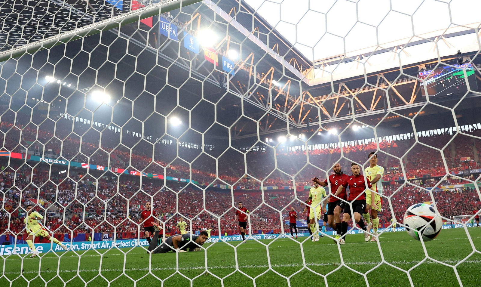 Las fotos del Albania - España