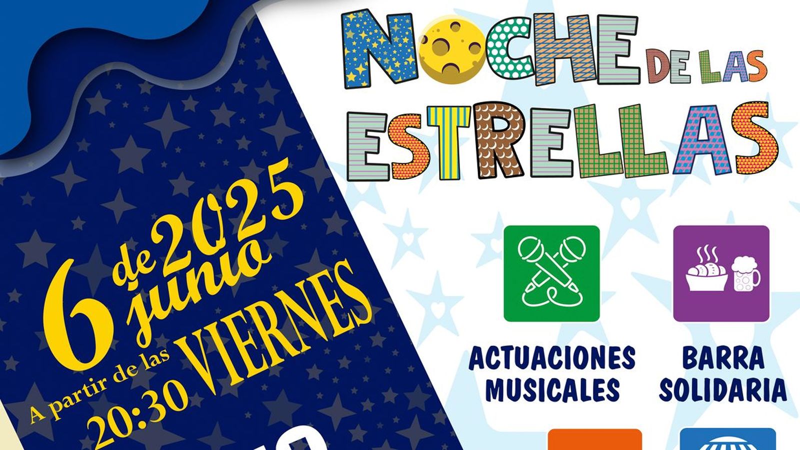 Detalle del cartel anunciador de la Noche de las Estrellas del Hogar La Salle.