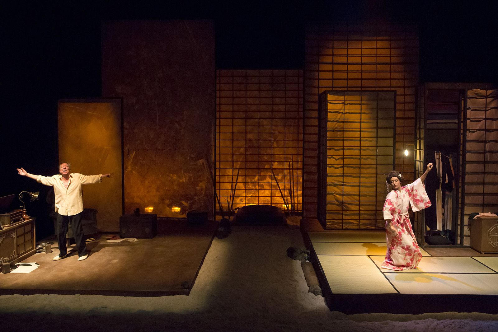 Representación de 'Mi querida Mori', en el Teatro Echegaray.