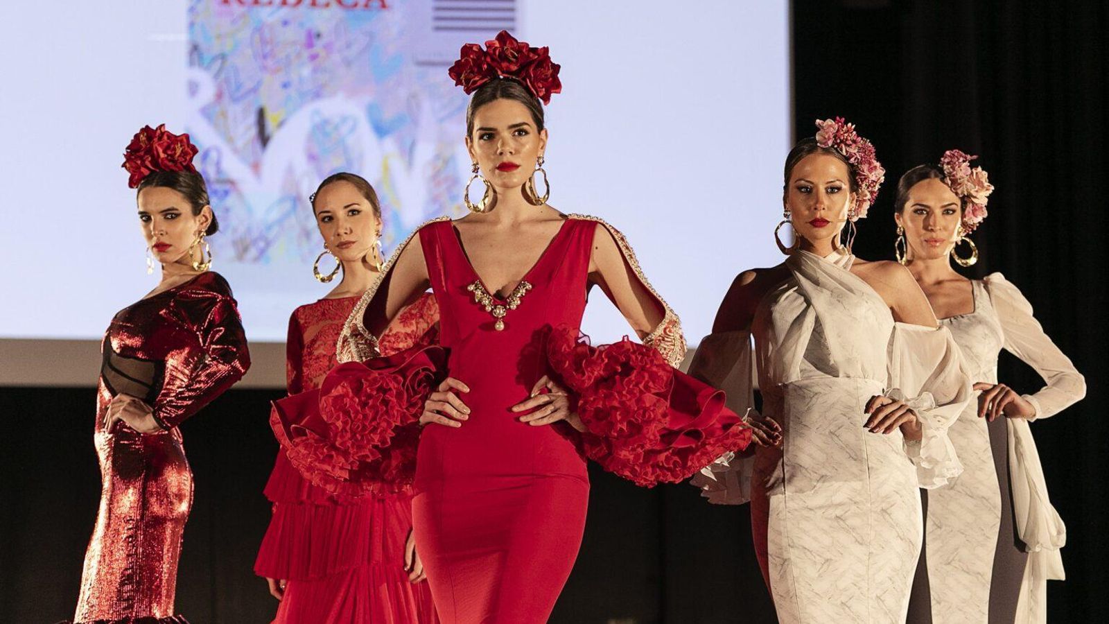 Diseños de Rebeca Moda Flamenca vistos en Pasarela Flamenca Granada.