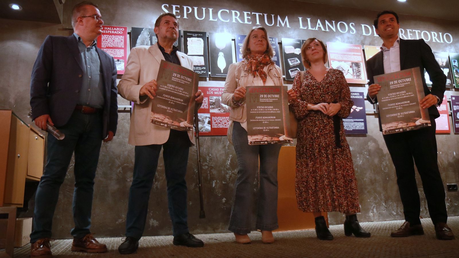 Presentación de 'Sepulcretum' en el interior de un mausoleo romano de Puerta Gallegos.