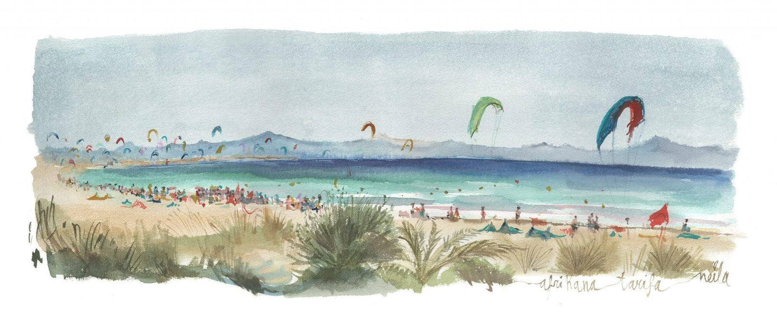 Las acuarelas e ilustraciones de Neila Pascual sobre Tarifa, en imágenes