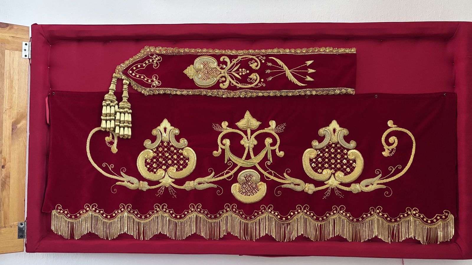 El manto que utilizará San Sebastián en la subida a la ermita el 20 de enero