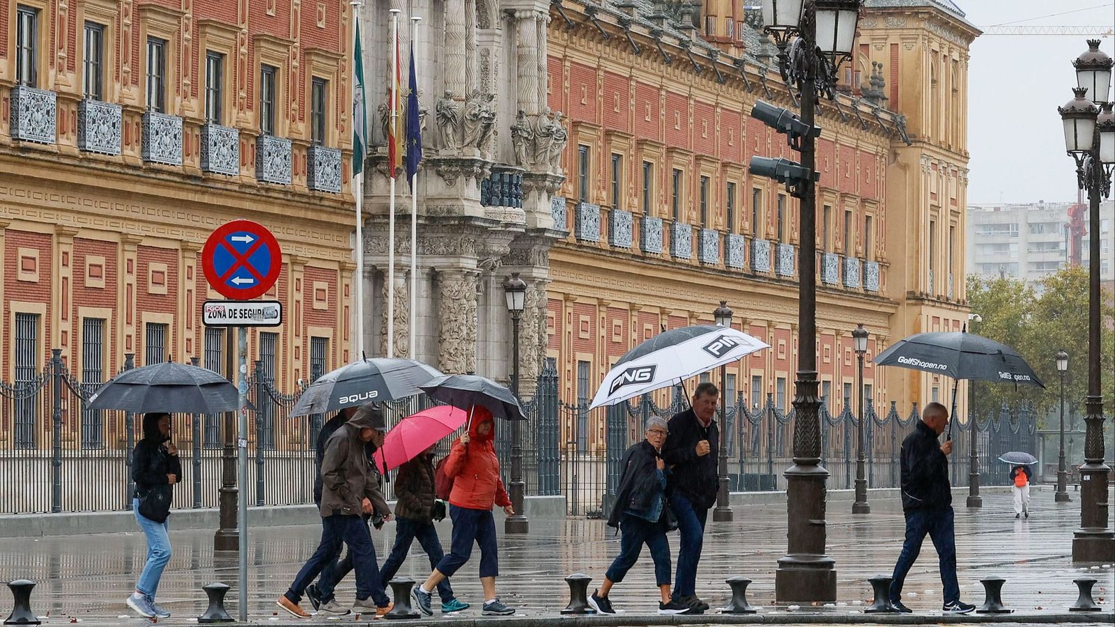 Un día de lluvia en Sevilla