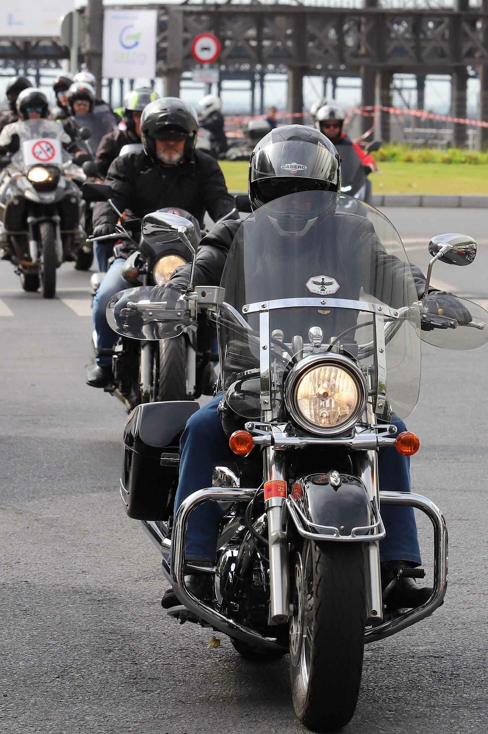 Imágenes de la concentración de motoristas por la seguridad