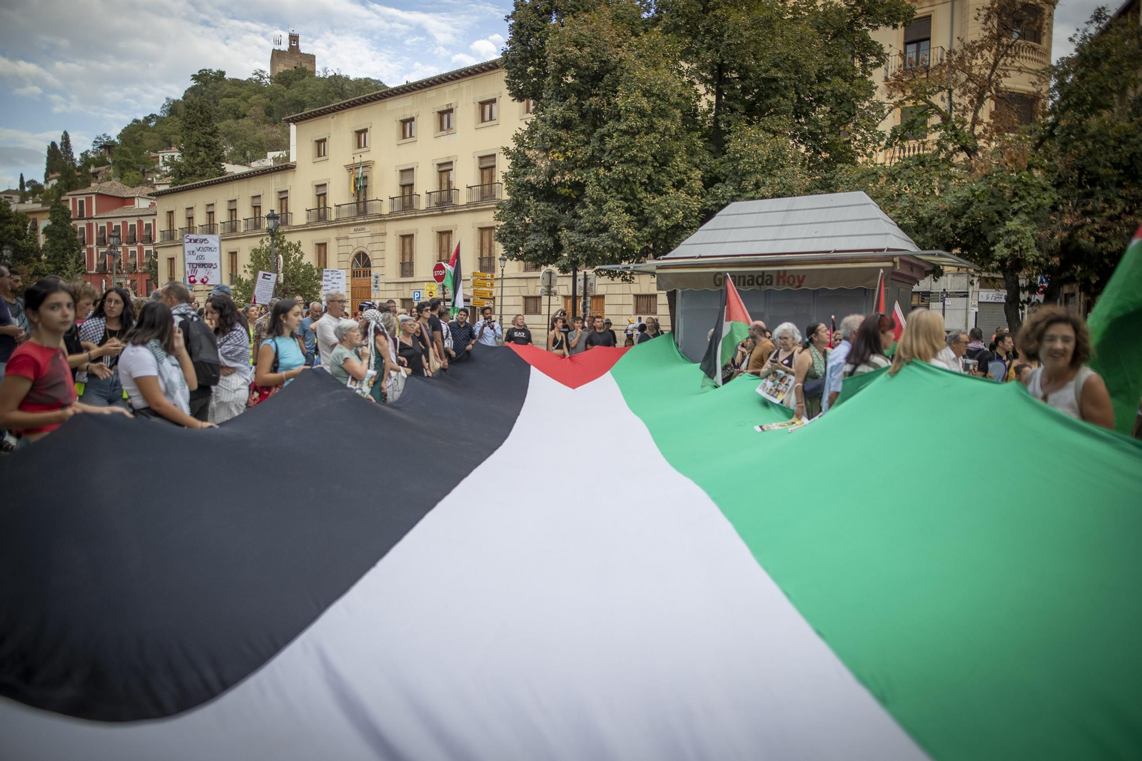 Fotos: 4.000 personas recorren el centro de Granada en una marcha contra la violencia en Gaza