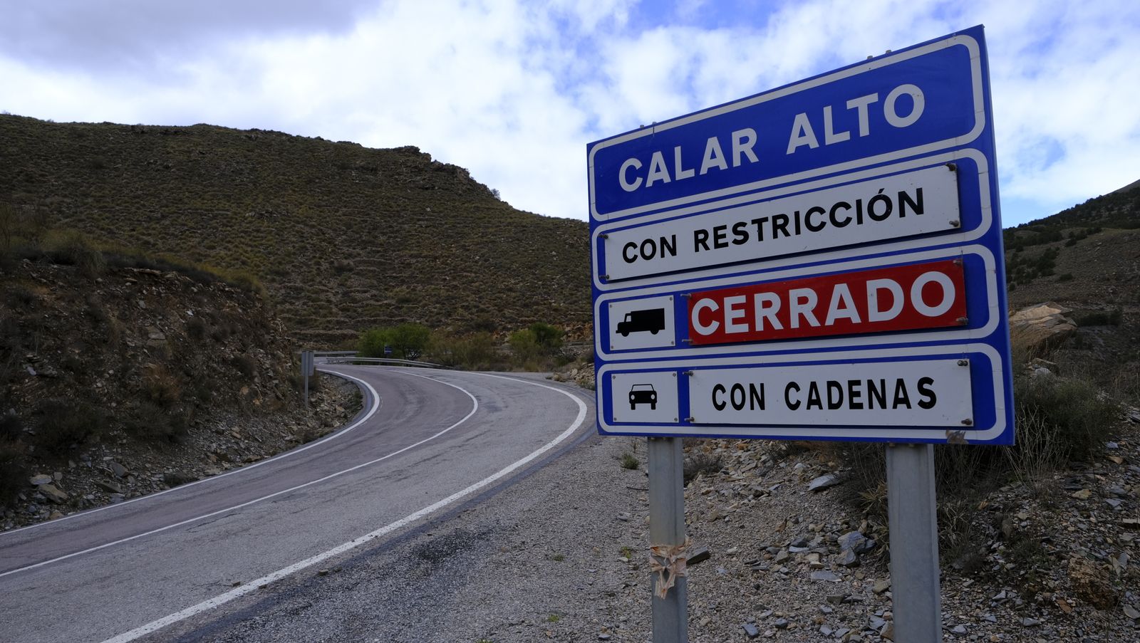 Imágenes del temporal de nieve en la provincia de Almería.
