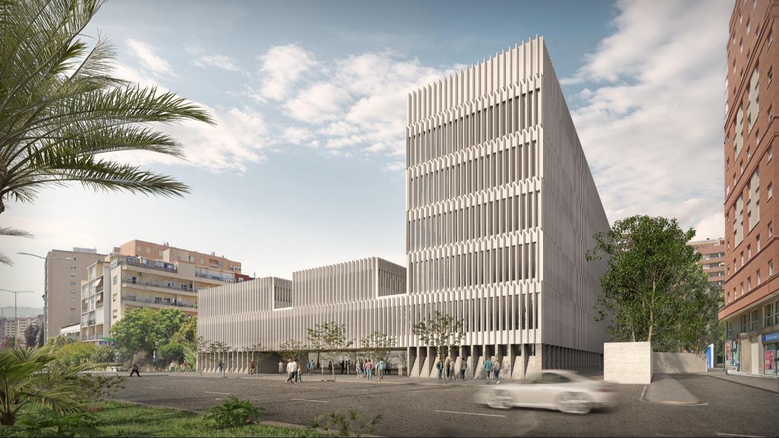 Recreación de la futura Ciudad de la Justicia de Algeciras.