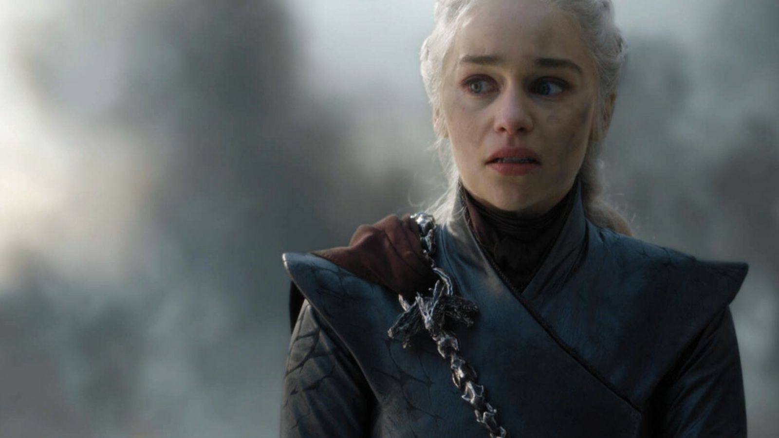 Primer plano de Daenerys  Targaryen en el último episodio emitido.