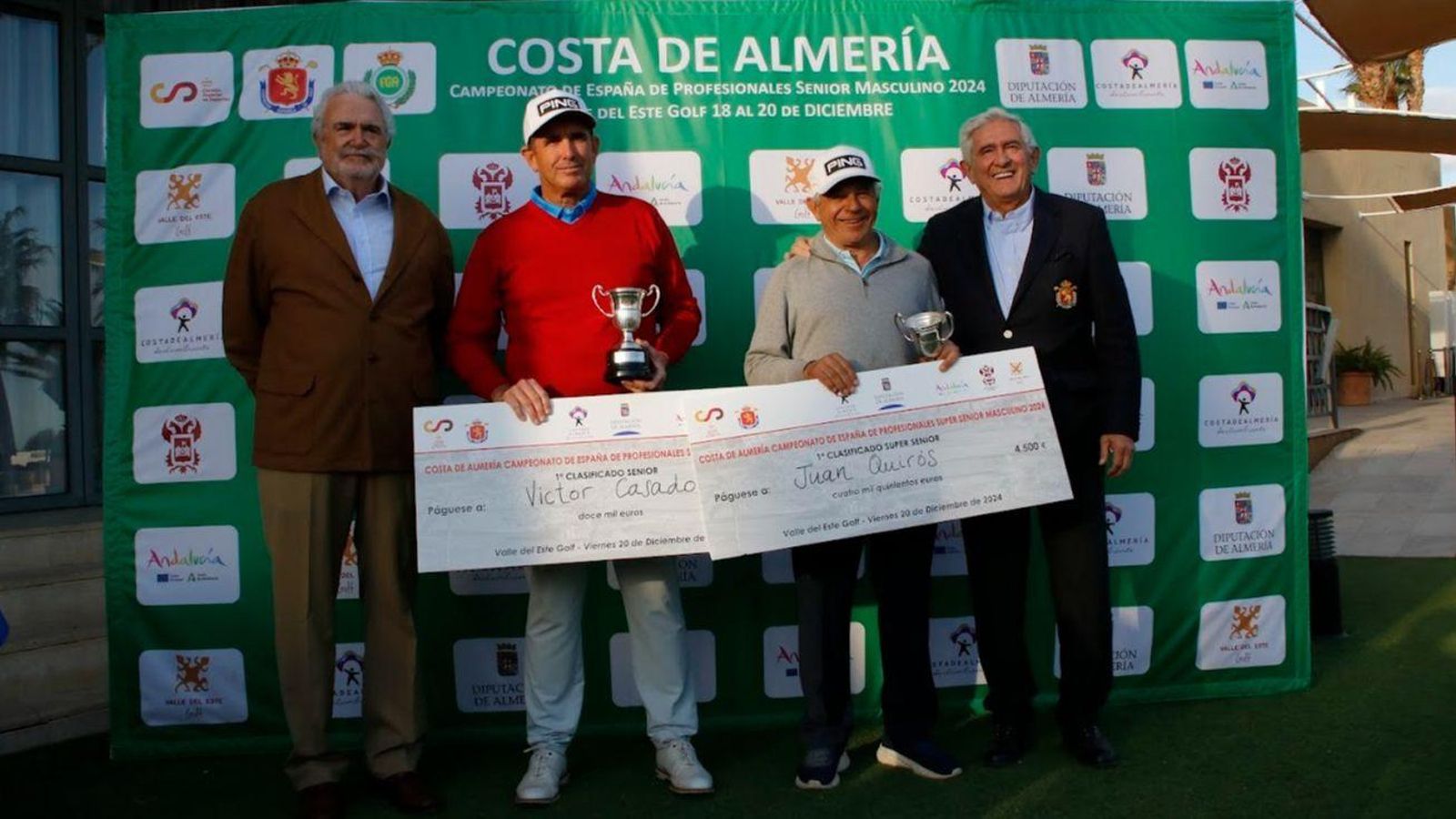 Juan Quirós y Víctor Casado, en la entrega de trofeos