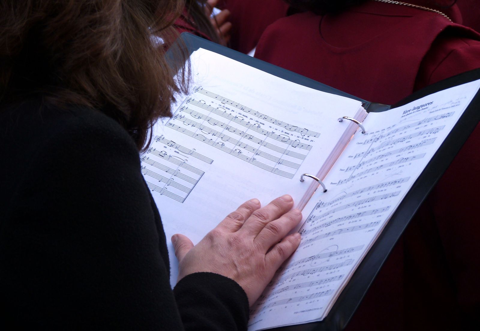 Partitura de una composición musical.