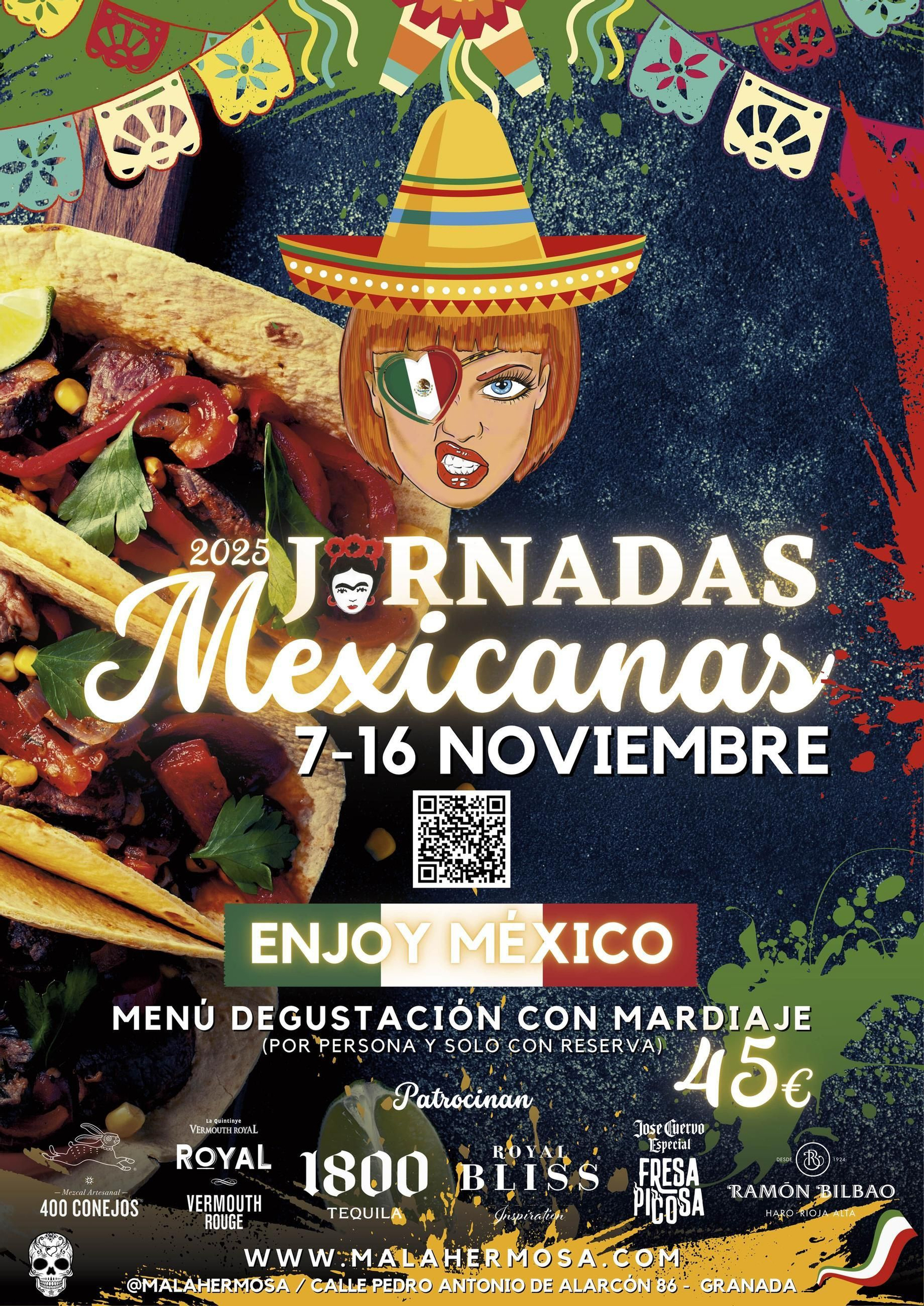 Cartel oficial de las Jornadas Mexicanas de Malahermosa.