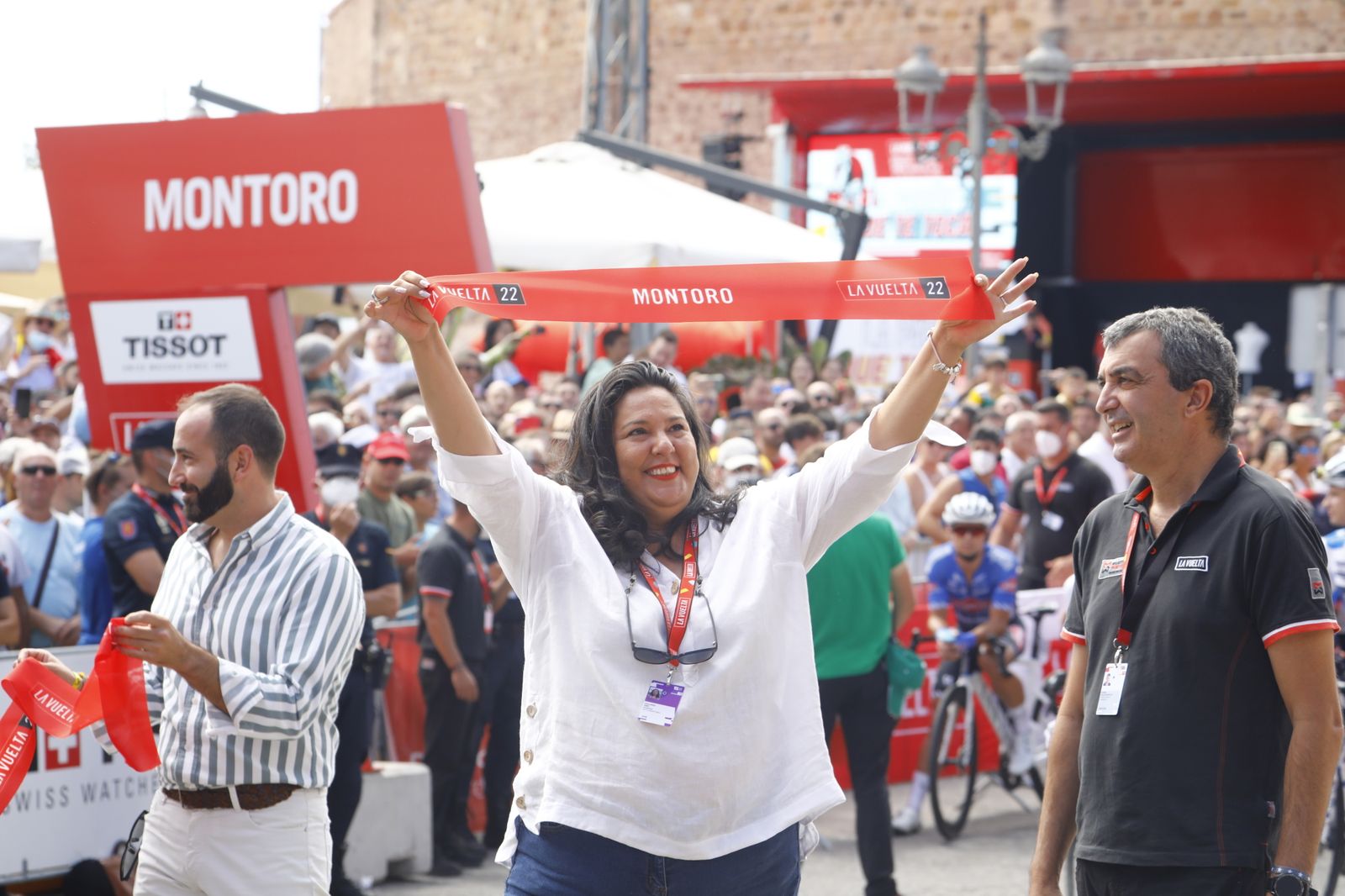 Montoro vibra con la salida de etapa de La Vuelta, en imágenes